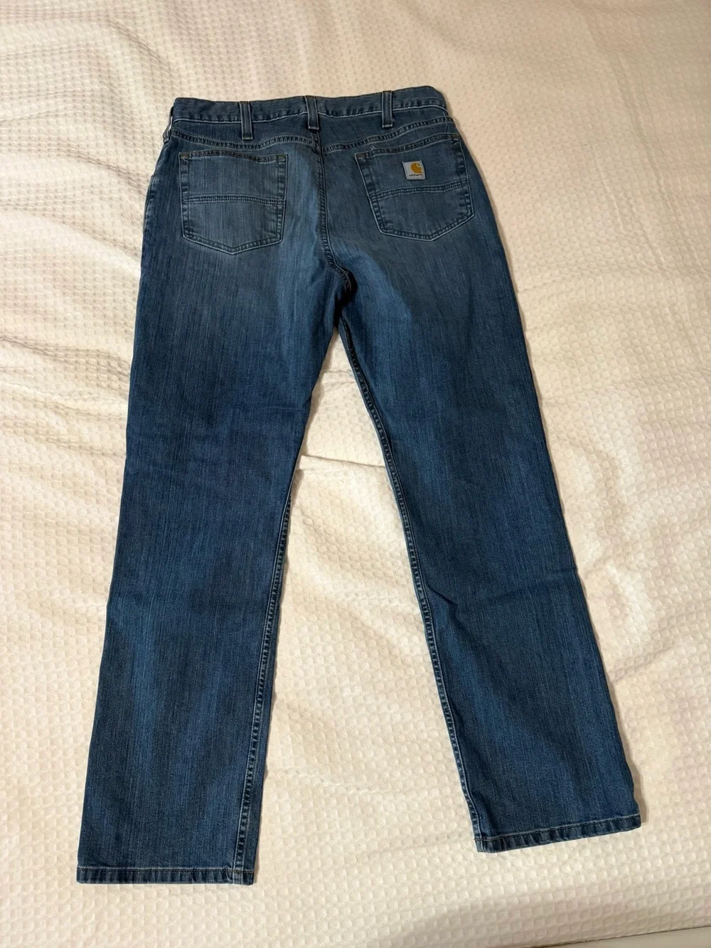Carhartt Men's Relaxed Straight Jeans in Dark Blue